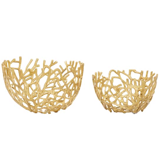Aluminum Coastal Decorative Bowl Set